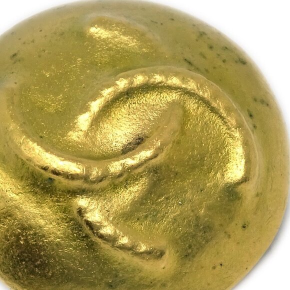 Chanel Button Earrings Clip-On Gold - Picture 2 of 4